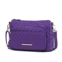 Our Rosalie Shoulder Bag- a stylish and versatile accessory designed to blend elegance with practical functionality seamlessly. Crafted with meticulous attention to detail, this small shoulder bag is the perfect companion for those who appreciate fashion and convenience. The quilted cotton material provides a classic and sophisticated look and ensures durability for your on-the-go lifestyle. Quilted Shoulder Bag, Purple Bags, Small Shoulder Bag, Leather Hobo, Leather Care, Satchel Bags, Handbag Accessories, Snap Button, Leather Crossbody