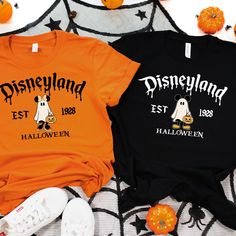 Magical Land Halloween T-Shirt,Trendy T-Shirt,Disneyland T-Shirt,Disneyland Halloween T-ShirtMickey And Minnie T-Shirt,Spooky Season T-Shirt ### About Our Products We proudly utilize Bella Canvas and Gildan SoftStyle brands for our prints, both renowned for their exceptional quality in the industry. **Bella Canvas** - Available in unisex sizes. - Fabric weight: 4.2 oz. - Solid colors are made from 100% Combed and Ring-Spun Cotton. - Athletic Heather consists of 90% Combed and Ring-Spun Cotton, 1 Cricut Disney Halloween Shirts, Spooky Disney Shirts, Disney Spooky Outfits, Disney Halloween Graphic Print T-shirt, Disney Halloween T-shirt Pre-shrunk, Disney Halloween T-shirt For Fan Events, Disney Halloween Themed T-shirt, Themed T-shirt For Disney Halloween Events, Disney Halloween T-shirt With Character Print