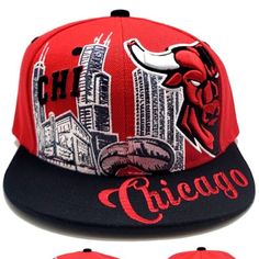 Brand New 100% Polyester Premium Chicago Downtown Snapback Hat In Alternate Hook Up Colors. Chicago Initials Along A Depiction Of A Chicago Skyline With An Angry Bull Head Off Center On A Red Crown With Black Bill. Chicago Script On Bill. Bull Head Peaking On Back. One Size Fits Most. Chicago Snapback Hats Like These Usually Retail For $29 Plus Shipping, But You Can Take Advantage Of This One For Only $22 With Free Domestic Priority Mail Shipping!!! Hat Has Logos And Letters On Front And Back Of Fedora Hat Summer, Garth Brooks Concert, Angry Bull, New Era Beanie, Chicago Bulls Hat, Chicago Downtown, Snapback Hats Men, Dope Hats, Mens Fedora