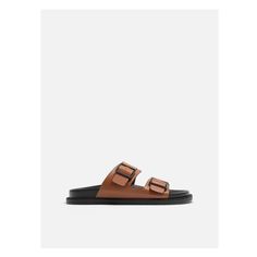 Sandals with two wide buckled straps at instep. Insole with anatomical shaped footbed. Contrasting flat soles. Double Strap Sandals, Shoe Last, Mens Sandals, Wide Straps, Sandal Espadrille, Strap Sandals, Espadrilles, Zara, Buckle