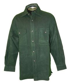 Vintage Levi Strauss Green Chamois Button Up Lined Shirt Jacket. Tag Size: M. Made in China at Y2K. Two breast pockets with flaps that button. Cuffs that can be rolled or flown. 100% Cotton shell, lining is striped Polyester. Measurements that matter: Armpit to Armpit: 24.5, Collar to Tail Height: 32, Collar Center to Cuff Sleeve: 32.5, Neck: 15.75. Temperature-controlled storage all the time I owned it. Squared tail, makes a great layer. Barely if ever worn. ETSY3 Solid Winter Shirt With Button Closure, Solid Outdoor Shirt With Buttons, Solid Buttoned Shirt For Outdoor, Classic Shacket With Buttoned Pockets, Classic Long Sleeve Shacket With Buttoned Pockets, Winter Shirt With Button Closure And Lapel Collar, Long Sleeve Outerwear With Pockets For Hunting, Fall Green Shirt With Pockets, Green Fall Shirt With Pockets