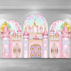 Pink  Princess Castle Chiara Wall Arch Backdrop Cover Castle Birthday Decorations, Pink Princess Castle, Princess Backdrops, Wall Arch, Castle Backdrop, Princess Birthday Party Decorations, Image Princesse Disney, Birthday Party Background, Pink Castle