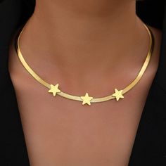 Titanium Star Herringbone Choker Necklace - Premium Jewelry from Dazzling Delights - Just $29.95! Shop now at Dazzling Delights Titanium Metal, Tiffany Necklace, Edgy Aesthetic, Kendra Scott Necklace, Titanium Jewelry, Statement Lighting, Gothic Aesthetic, Snake Design, Necklace Shop