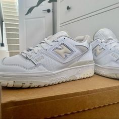 New Balance 550 Womens Sneakers, Size 9, Brand New With Tags, Never Been Worn. Silver Birch Colorway New Balance Cream, New Balance 550s, Balance 550, Shoes New Balance, Silver Birch, New Balance Shoes, Cream White, Womens Shoes Sneakers, New Balance