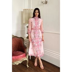 Pink Rose Floral Half Length Sleeve Belted Midi Shirt Dress | Raishma | Wolf & Badger Stocking Fillers For Her, Midi Shirt Dress, Rose Dress, Midi Length Dress, High Tea, Fashion Jewellery, Independent Designers Fashion, Ball Dresses, Jumpers And Cardigans