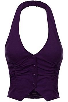 Purple Waistcoat, Red Waistcoat, Purple Vest, Halter Vest, Purple Vests, Brown Vest, Red Vest, Vest Waistcoat, Women Halter