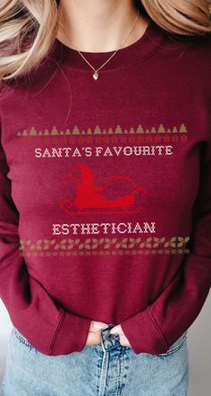 Esthetician Christmas Sweatshirt Skin Specialist Holiday Apparel Beauty Therapist Xmas Pullover Facial Specialist Festive Shirt Esthetician - Etsy Canada Esthetician Christmas, Therapist Marketing, Esthetician Business, Spa Marketing, Esthetician Marketing, Spa Logo, Spa Business, Beauty Marketing, Best Small Business Ideas