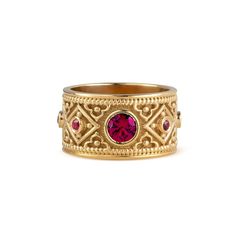 A beautiful Byzantine ring inspired by our Greek ancestors! *real images of the ring, taken by us* Dimensions: 11mm width Gemstones: - Simulated Ruby (cubic zirconia) Material: - Sterling Silver (925) - 9K Gold (375) - 14K Gold (585) - 18K Gold (750) *All signet rings are hallmarked on the back for certification* - We offer FREE Worldwide DHL & FedEx Shipping! - Branded DanelianJewelry Gift Box with each order! Our customer service is available 7 days a week. Leave us your message, and we will g Vintage Italian Rings, Luxury Byzantine Style Ruby Ring Gift, Italian Ring, Byzantine Ring, Gold Ruby Ring, Byzantine Rings, Byzantine Jewelry, Real Images, Ruby Ring Gold