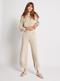 Based on the Touman pants worn by Suzie’s Albanian grandmother, the Tosk High Waist Harem is reimagined in velour. Velvet Bottoms For Fall Loungewear, Fall Velvet Bottoms For Loungewear, Fall Velvet Loungewear Bottoms, Velvet Loungewear Bottoms, Casual Velvet Loungewear Bottoms, Casual Velvet Loungewear Pants, Casual Velvet Lounge Pants, Casual Velvet Pants For Loungewear, Suzie Kondi