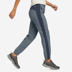 Women's Guide Jogger Pants | Eddie Bauer Functional Hiking Bottoms With Elastic Waistband, Midweight Athleisure Pants For Hiking, Sporty Joggers With Side Pockets For Outdoor Activities, Functional Pants With Elastic Waistband For Outdoor, Functional Outdoor Pants With Elastic Waistband, Midweight Athleisure Pants For Outdoor, Sporty 4-way Stretch Cargo Pants For Outdoor, Durable Athleisure Pants For Outdoor Activities, Moisture-wicking Athleisure Pants For Hiking