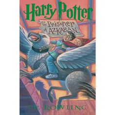 harry potter and the prisoner of azkrah book cover with an image of a boy riding a bird