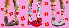 A set of 3 silly and cute pairs of socks: Picnic Time! / I Scream / Strawberry Shortcake  Perfect to add a little fun to any outfit :) Only 300 sets made 💖 Size: Adult standard sizing, US 6-11 , EUR 36-44. Material: 80% combed cotton 12% polyester 5% nylon 3% spandex This product is made for adults. For best results, follow the care instructions, and wash at 30-40oC. 2 year warranty in EEA and UK, established by Directive 1999/44/EC. So Lazo Illustration / Berlin 10245 / sonialalalazo [!at] gma Cute Multicolor Socks For Gifts, Playful Summer Socks As A Gift, Playful Summer Socks For Gifts, Playful Summer Gift Socks, Fun Red Socks For Gifts, Cute Red Socks For Gifts, Playful White Socks, Cute Red Socks, Funky Socks