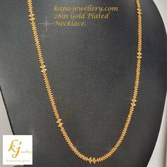 Kapa jewellery Signature Necklace Dimensions: Length 28 inches, Width 16mm weight 15 grams Gold Long Necklace As Festival Gift, Gold Long Necklace Gift For Festivals, Gold Long Necklace For Festivals And Gifts, Gold Chain Necklaces For Festivals, Gold Necklace With Adjustable Chain For Festivals, Gold Chain Jewelry For Celebration, Gold Plated Necklaces For Anniversary And Festivals, 22k Gold Jewelry With Adjustable Chain For Formal Occasions, Formal 22k Gold Jewelry With Adjustable Chain