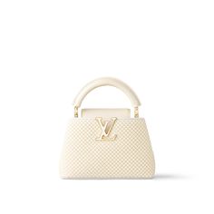 LOUIS VUITTON® - Capucines Mini - Cream Louis Vuitton Capucines Mini, Capucines Mini, Erica Mena, Luxe Handbags, Treasure Bag, Sac Louis Vuitton, Louis Vuitton Sac, Dream Bag, Louis Vuitton Capucines