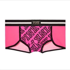 Brand New Size Xsmall :A29 Sporty Pink Boxer Briefs For Sports, Pink Sporty Stretch Boxer Briefs, Sporty Stretch Pink Boxer Briefs, Sporty Pink Shorts With Letter Print, Pink Letter Print Shorts, Summer Pink Boxer Briefs, Pink Short Length Boxer Briefs For Loungewear, Pink Short Boxer Briefs For Loungewear, Pink Boyshorts