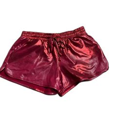 No Flaws Ombre Red With Metallic At Top Short Shorts Trendy Burgundy Party Bottoms, Casual Solid Color Shorts For Party, Solid Summer Party Shorts, Solid Color Party Shorts For Summer, Stretch Red Bottoms For Festival, Red Party Shorts For Summer, Red Shorts For Summer Party, High Waist Red Bottoms For Festival, Burgundy Bottoms For Summer Party