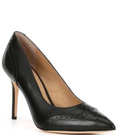 Lauren Ralph Lauren Lynden Nappa Burnished Leather Dress Pumps | Dillard's Ralph Lauren Style, Pump Dress, Shoes Heels Pumps, Leather Dress, Dillard's, Lauren Ralph Lauren, Clothing Accessories, Heel Height, Leather Upper