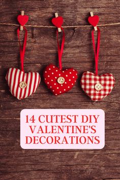 diy fabric hearts hanging from twine using tiny clothes pins Hanging Hearts Decoration Diy Crafts, Lights In The Living Room, Easy Holiday Decorations, Shaped Pillows, Glitter Mason Jars, Love In The Air, Glitter Candles, Heart Diy