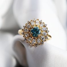 Dandelion Blue Diamond Ring | Tippy Taste Jewelry Marquee Diamond Rings, Onyx Jewelry Ring, Sapphire Engagement Ring Gold, Casual Jewellery, Ring Gold Diamond, Jewelry Classy, Gold Diamond Wedding Ring, Life Game, Art Deco Diamond Ring