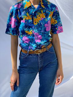 "Hawaiian cotton button up shirt with two breast pockets. Bust: 39\" Length: 28\" Circa: 1980's Condition: Good vintage condition. Normal wear. Follow us on Instagram for the latest----> http://instagram.com/closetcasevintage @closetcasevintage Please contact us about any questions you may have regarding condition before purchasing. Please read our store policies." Retro Hawaiian Shirt For The Beach, Retro Hawaiian Shirt For Beach With Button Closure, Vintage Summer Hawaiian Shirt With Button Closure, Vintage Hawaiian Shirt With Button Closure For Summer, Vintage Beach Shirt With Buttons, Vintage Buttoned Shirt For Beach, Vintage Shirt With Button Closure For Vacation, Vintage Blue Button-up Hawaiian Shirt, Tropical Hawaiian Button-up Shirt