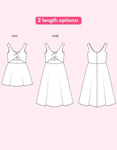 the instructions for how to sew a dress