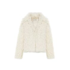 Fluffy Long Lapel Solid Color Versatile Eco-Fur Coat - chiclara Chic Lapel Collar Fur Coat For Fall, Chic Outerwear With Faux Fur Trim And Lapel Collar, Chic Winter White Outerwear With Faux Fur Trim, Chic Outerwear With Faux Fur Lining And Lapel Collar, Chic Winter White Outerwear With Faux Fur Lining, White Fur Coat, Angel Dress, New Years Sales, Jacket Sale