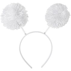 The White Pom Pom Headbopper will bring a bright and exciting touch to any occasion. This stylish head decoration features white pom poms and a strong, adjustable band to stay securely in place. Make any event more fun with this cheerful headbopper. Pom Pom Headband, Twin Day, Head Decoration, Eco Friendly Design, Pom Poms, White Design, Festival Fashion, Party Themes, Pom Pom