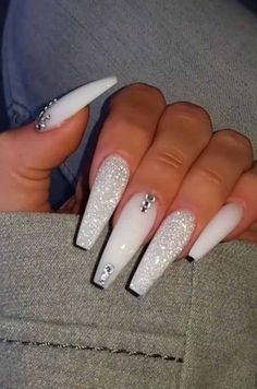 Glam Ideas, Stars Nails, Acrylic Nail Set, Long Acrylic Nail Designs, Long Nail Designs