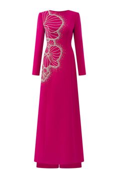 Brillz A-line Square Shoulder Velvet Satin Floor Length Ao Dai | MEAN BLVD Mean Blvd, Satin Maxi, Satin Maxi Dress, Floor Length Dresses, Ao Dai, Formal Occasion, Designer Collection, Satin Fabric, Dresses Xs