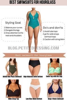 Fun One Piece Swimsuit, Swimsuit For Body Type, Hourglass Body Shape, Hourglass Fashion, High Waisted Swim Bottoms, Summer Style Guide