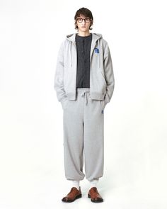 ADER AderSpace # Shop # Urban Cotton Sweatpants For Winter, Urban Cotton Sweatpants With Ribbed Cuffs, Urban Cotton Sweatpants For Loungewear, Gray Cotton Sweatpants For Streetwear, Gray Relaxed Fit Tracksuit For Streetwear, Urban Cotton Tracksuit With Relaxed Fit, Gray Cotton Relaxed Fit Tracksuit, Ader Error, Drip Dry