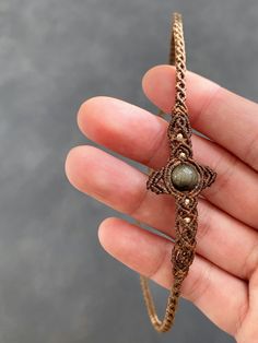 Adjustable Bronze Choker As A Gift, Spiritual Brown Choker As Gift, Spiritual Brown Choker Gift, Handmade Spiritual Brown Choker, Gift Macrame, Cross Choker Necklace, Soul Sisters Gifts, Necklace Christian, Obsidian Necklace