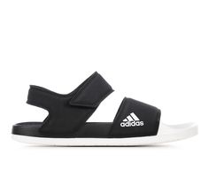 Synthetic strap upper with fabric lining, Adjustable ankle strap with Velcro closure, Open round toe, Contoured foam footbed and traction outsole, adidas® branding details including iconic three stripes | Women's Adidas Adilette 2 Sport Sandals in Black/White Size Men's 11 / Women's 12 Adidas Sandals For Summer Sports, Functional Non-slip Open Toe Sandals, Adidas Synthetic Sport Sandals With Cushioned Footbed, Functional Synthetic Sandals For Summer, Slip-resistant Open Toe Sandals, Adidas White Sandals For Sports, Functional Open Toe Slip-resistant Sandals, Functional Slip-resistant Open Toe Sandals, Non-slip Open Toe Functional Sandals