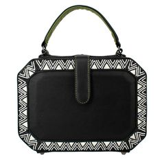 Mary Frances Tropical Zone Top Handle Bag Paradise Black Beaded Shoulder Bag NEW SKU: BAG 21-540 $375.00 With its vibrant colors and rich texture, this lovely hand-beaded crossbody top handle bag is your new go-to bag for any occasion. Bright and whimsical, it looks great with jeans or a colorful skirt. It has a roomy interior to fit your phone, wallet, and more and comes with a removable chain strap so you can wear it crossbody. 9.25 x 2.5 x 7" Strap Length End to End: handle: 10" / chain strap Beaded Shoulder Bag, Colorful Skirt, Colorful Skirts, Mary Frances, Creative Colour, Phone Wallet, Handle Bag, Hand Beading, Black Beads