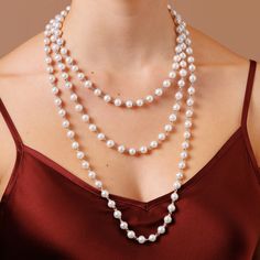 DelBrenna’s Freshwater Baroque Pearl Necklace puts the perfect twist on the classic design. The lovely touch of woven, handmade chain between the baroque pearls updates the look, making the pearls fresh and modern. The result is a picee that is classic, elegant, and delightfully bold! Necklace in 925 silver with DelBrenna's Signature Rhodium Finish. Swivel Clasp. DelBrenna medallion certifies quality Italian craftsmanship. Choose your length! - 16-18” including a 2” extension (41-46cm). We also Handmade Chain, Bold Necklace, Pearls Necklace, Baroque Pearl Necklace, Italian Craftsmanship, Freshwater Pearls Earrings, Classic Elegant, Freshwater Pearl Necklaces, Family Heirloom