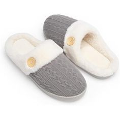 *Easy To Put On And Take Off: Whether You Get Out Of Bed Sleepily, Or Hear The Doorbell Jump Off The Sofa To Open The Door, You Can Always Put Them On Accurately. They Will Be Slippers That Have A Tacit Understanding With You. *Knitted Uppers & Warm Fuzzy Faux Fur Lining & Comfortable Memory Foam Insoles, The Lightweight Slippers Made Of Them Provide Good Sense Of The Parcel. The Soft Foot Feel Helps Relax Your Tired Feet. High-Density Memory Foam Offers Better Support For Superior Comfort And S Slippers Comfy, Light Shoes, Indoor Outdoor Slippers, Bedroom Slippers, Lit Shoes, Knit Shoes, Outdoor Slippers, Slippers For Women, Fuzzy Slippers