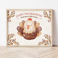 a thanksgiving card with a turkey on it