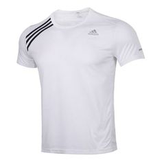 Adidas Run It 3-Stripes Tee 'White' FK1592 (Men's/Casual/Short Sleeve) Adidas Tee, Run It, Striped Tee, Men's Casual, Perfect Pair, Your Perfect, Casual Shorts, Men Casual, Stripes