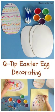 an easter egg craft for kids with paper plates and crayons