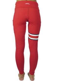 You'll be ready for your workout in these Ohio State Buckeyes Womens Red Pants. With a screen print team logo and name down left leg, these The Ohio State University Athletic Pants are a great way to show your Buckeyes pride at the gym! Dual blend fabrication, Polyester for wicking, Spandex for stretch, High rise, Full length, 90% Polyester - 10% Spandex, 4 Fitted Functional Bottoms For Sports Events, Functional Fitted Bottoms For Sports Events, Sporty High Stretch Bottoms For Sports Events, High Stretch Sporty Bottoms For Sports Events, Red Elastane Activewear For Sports, Red Elastane Activewear For Gym, High Stretch Sportswear Bottoms For Sports Events, Functional High Stretch Bottoms For Sports Events, Breathable High Stretch Bottoms For Sports Events