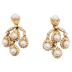 Beautiful Akoya white pearls size 8-8.5 mm with 8.70 ct. white diamond rounds. Handmade in 18k yellow gold. These are clip on but a post can be added. Diamond Dangle Earrings, Pearl Diamond, Pearl Size, White Pearl, White Diamond, Pearl White, Clip On, Jewelry Earrings Dangle, Pearl Earrings