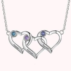 [UNIQUE DESIGN]: This necklace features a delicate heart-shaped design, symbolizing endless love and care. Simple and elegant yet fashionable. 1-5 birthstones further enhance its charm. Colored gemstones symbolize the company of family members. Personalized names can also be engraved on the necklace to give the necklace a warmer feel.
[HIGH QUALITY]: Made of high-quality brass or silver, this necklace is safe and hypoallergenic, ensuring comfort and durability for daily wear.
[SUITABLE FOR ANY O Elegant Birthstone Necklace For Mother's Day Anniversary Gift, Elegant Birthstone Necklace For Anniversary Or Mother's Day, Silver Heart Necklace With Hallmark For Birthday, Silver Heart-shaped Birthstone Necklace For Anniversary, Silver Birthstone Necklace With Heart Charm, Elegant Personalized Birthstone Necklace For Anniversary, Elegant Heart Necklace With Birthstone For Birthday, Silver Heart Cut Necklace For Birthday, Elegant Heart Necklace For Valentine's Day Birthday