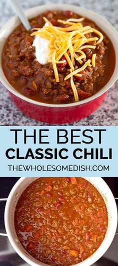 the best chili recipe is made with ground beef and cheese