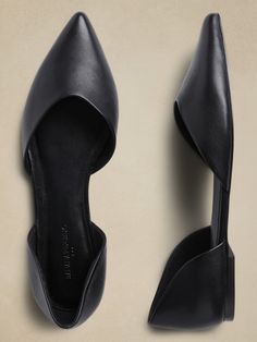 Modern d'Orsay Flat | Banana Republic Factory Chic Slip-on Sandals With Pointed Toe, Chic Flat Heel Sandals For Fall, Chic Fall Slip-on Sandals, Chic Closed Toe Fall Sandals, Chic Closed Toe Sandals For Fall, Elegant Flats With Sculpted Heel For Spring, Elegant Open Toe Flats For Work, Chic Medium Width Open Toe Flats, Chic Flat Heels For Fall