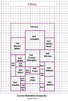 the floor plan for an apartment building, with different rooms and spaces in each section