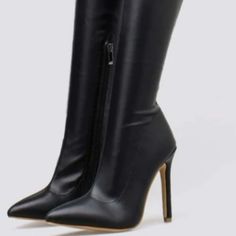 Brand New Over The Knee Zipper Black Boots: Size: 6-10.5 Comfortable And Great For Any Event. High Ankle Boots With Zipper For Night Out, High Ankle Boots With Zipper Closure For Night Out, Edgy Winter Knee-high Boots With Zipper Closure, Edgy Winter Knee-high Boots With Zipper, Edgy Knee-high Boots With Zipper For Winter, Fitted Winter Heeled Boots With Zipper Closure, Fitted Heeled Boots With Zipper For Winter, Heeled Boots With Zipper Closure For Fall Night Out, Zipper Closure Boots For Winter Nights Out