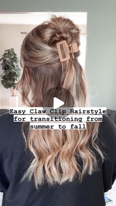 Easy Hair Tutorials | Hairstyles | Hair Growth on Instagram: "How cute is this?! Be sure to save it as it’s the perfect style to take you from the end of summer to the beginning of fall. 🤍

In case you’re new here, hiiiii 👋🏻 I’m Mandi, your virtual hair bestie. I’m here to show you easy ways to style, manage and grow your hair! 

If you’re needing any help at all with your hair, my DMs are always open & there’s a 🆓 hair consult in my profile if you want a personalized haircare routine and recommendation! 

Hugs + Happy Hair! 🥂 

#hairstyle #hairstyles #halfuphalfdownhairstyle #halfuphalfdown #halfup #easyhair #easyhairstyles #easyhairstyle #clawclip #clawcliphairstyle #fallhairtrends #fallhair" Half Up Half Down Casual Hairstyles, Half Up Half Down Hair With Claw Clip, Braids Medium Hairstyles, Half Up Half Down Claw Clip Hairstyles, Hairstyles For Short Dirty Hair, Dirty Hair Hairstyles, Knotless Braids Medium, Western Hairstyles, Boys Colored Hair