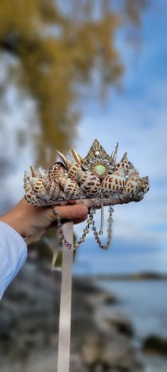 Embrace the enchanting allure of the ocean with this handcrafted Mermaid Crown, meticulously adorned with an array of  seashells. Each shell has been carefully selected and arranged to create a majestic, wave-like pattern that evokes the timeless beauty of the sea. This crown is not only a stunning accessory but also a piece of wearable art. The silver accents shimmer like sunlight dancing on the water's surface, adding a touch of elegance and mystique to your ensemble. Whether you're gracing a Sea Crown, Shell Crowns, Mermaid Stuff, Fairy Crown, Mermaid Crown, Fairy Hair, Gold Palette, Summer Festival, Silver Accents