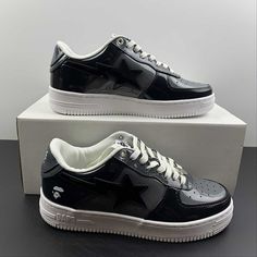 Bape Sta Low Unisex Black And Gray Unisex Shoes Welcome To My Closet, All My Closet Items Are Brand New, Unused And Shipped In Packaging. Brand: Bape Unisex Sneakers The Sizes Listed Are Still Available Eu 37.5 (Men's 5 Or Women's 6.5) Eu 38 (Men's 5.5 Or Women's 7) Eu 38.5 (Men's 6 Or Women's 7.5) Eu 39 (Men's 6.5 Or Women's 8) Eu 40 (Men's 7 Or Women's 8.5) Eu 40.5 (Men's 7.5 Or Women's 9 Eu 41 (Men's 8 Or Women's 9.5) Eu 42 (Men's 8.5 Or Women's 10) Eu 42.5 (Men's 9 Or Women's 10.5) Eu 43 (Me Bape Shoes Amazon, Panda Bape Shoes, Bape Shoes Cheap, Black And White Bapesta Shoes, Bapesta Shoes Cheap, Bape Star Shoes Grey, Grey Bapesta Shoes, Bape Grey Shoes, Black Flat Heel Sneakers For Streetwear