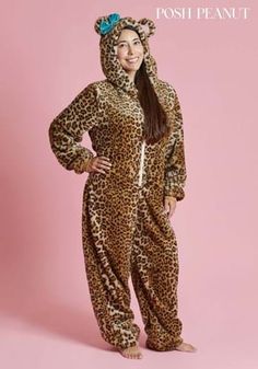 Posh Peanut Adult Lana Leopard Costume Fitted Casual Sleepwear For Fall, Casual Fitted Sleepwear For Fall, Casual Fitted Fall Sleepwear, Ace Ventura Costume, Mom Costumes, Kiss Costume, Leopard Costume, Troll Costume